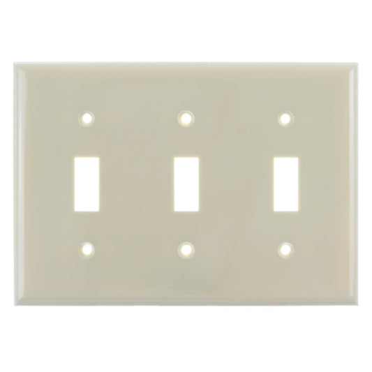 Sunlite E103/I 3 Gang Toggle Switch Plate, Ivory