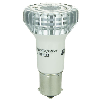 Sunlite LED 1383 Bulb for Elevators and RVs, Single Contact Bayonet (BA15s) Base, 3 Watt , 12 Volt, 3000K Warm White, 120 Lumens, 30,000 Hour Lifespan