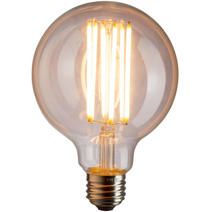 Sunlite LED Vintage G25 Globe 6W (40W Equivalent) Light Bulb Medium (E26) Base, Warm White