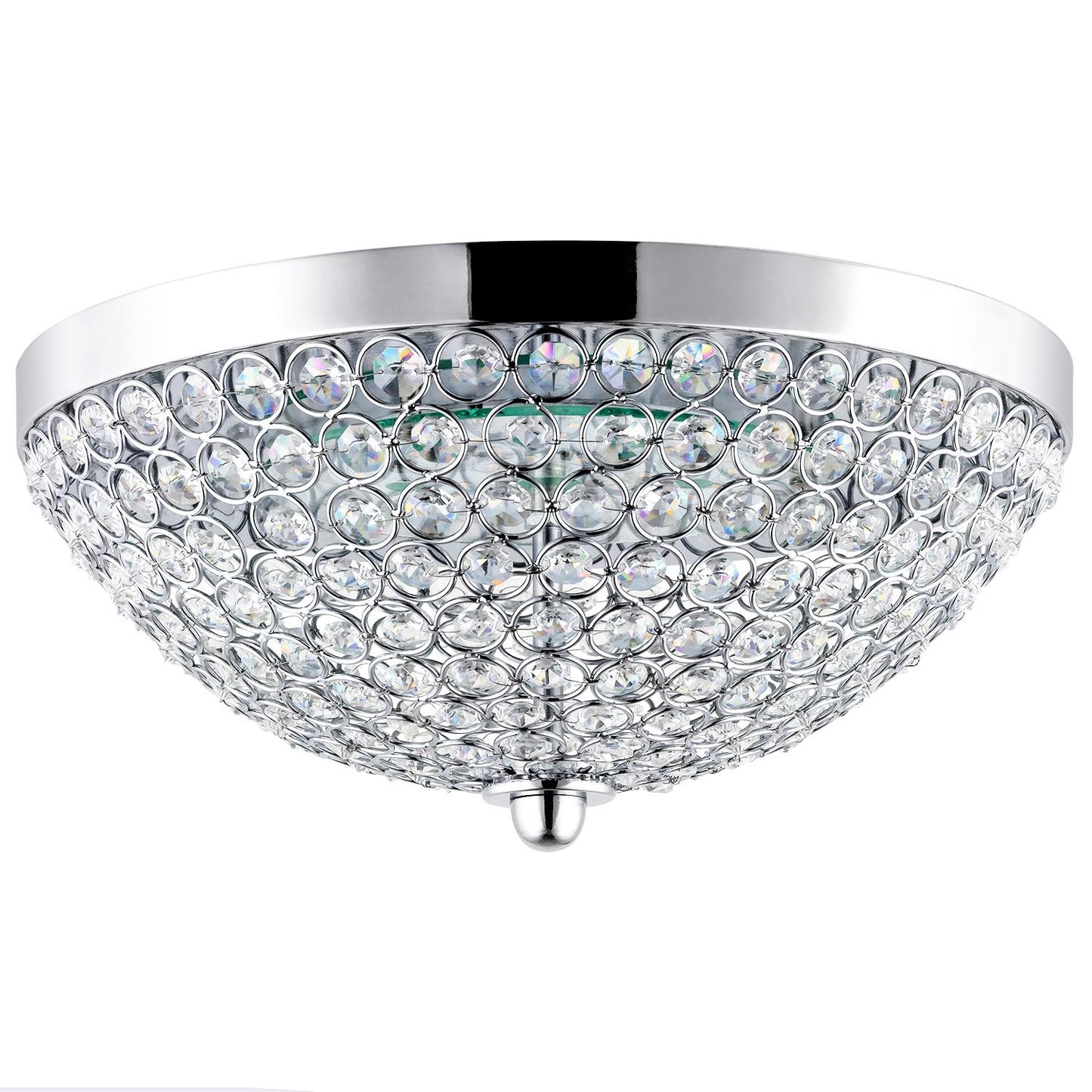 Sunlite LFX/DCH/13/20W/D/30K LED 20 Watt  Decorative Crystal Cieling Mount Light, 3000K Warm White