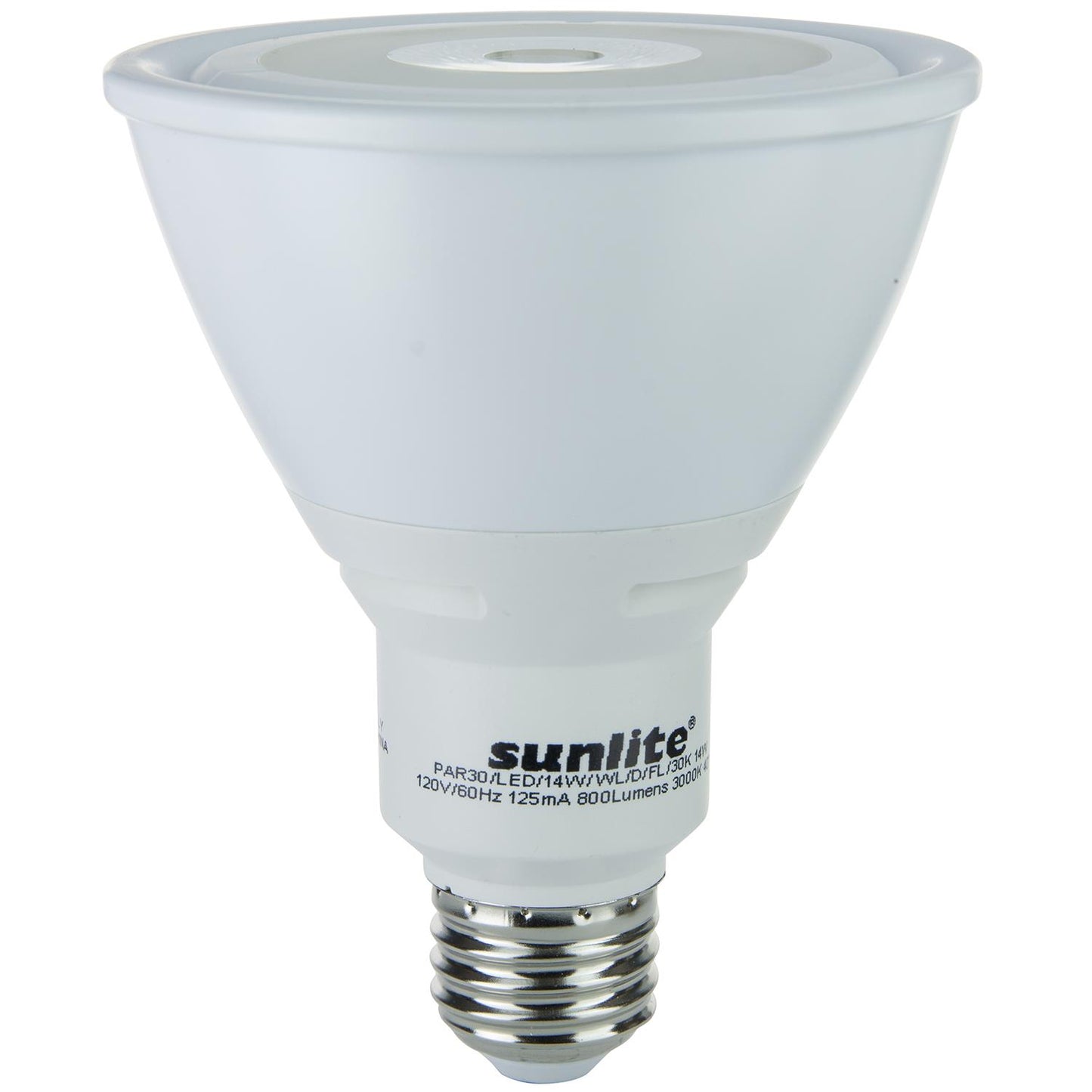 Sunlite 88053 LED PAR30 Reflector Outdoor Series 14W (75W Equivalent) Light Bulb Medium (E26) Base, Warm White