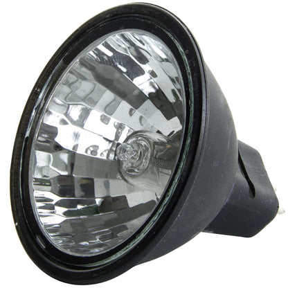 Sunlite 50 Watt, 38° Flood, Black Back MR16 Mini Reflector with Cover Guard, GU5.3 Bi-Pin Base