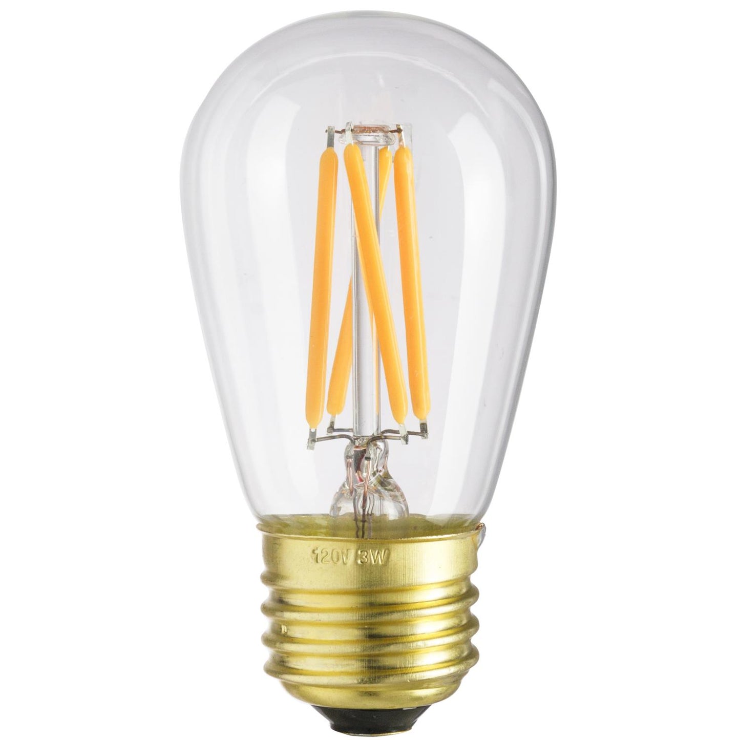 Sunlite LED Vintage S11 3W Light Bulb Medium (E26) Base, Warm White