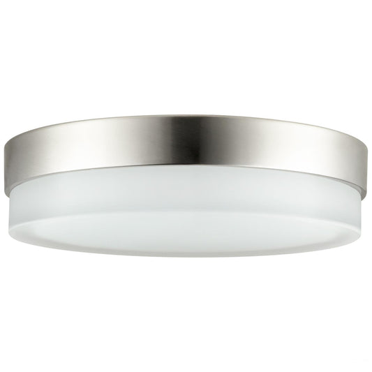 Sunlite LFX/R/GL/20W/BN/30K LED 20 Watt Decorative Half Band & Half Glass Ceiling Light, 3000K Warm White