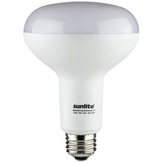 Sunlite LED BR30 Hospitality Series 12W (65W Equivalent) Light Bulb Medium (E26) Base, Warm White