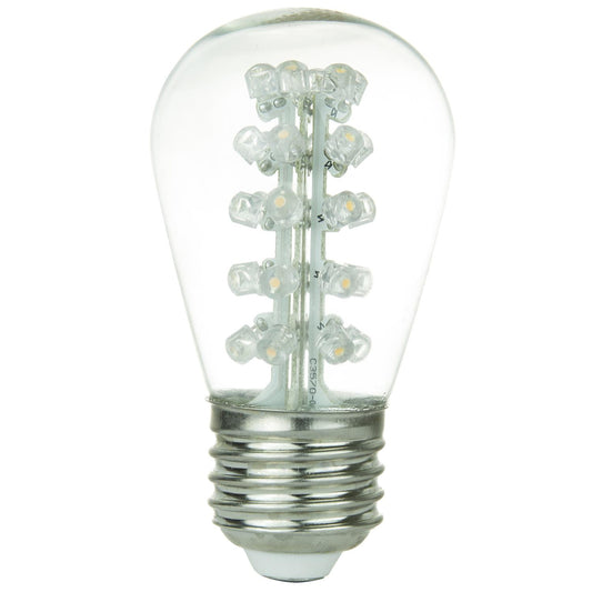 Sunlite LED S14 Colored Sign 0.9W (10W Equivalent) Light Bulb Medium (E26) Base, Warm White