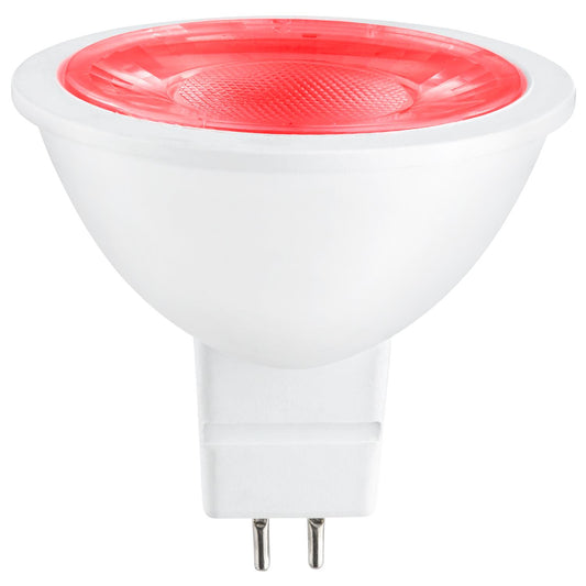 Sunlite MR16 Red LED Bulb, 12 Volt, 3 Watt, 90 Lumens, GU5.3 Base, 30,000 Hour Long Life, 25W Equivalent, Energy Saving, Cool Touch