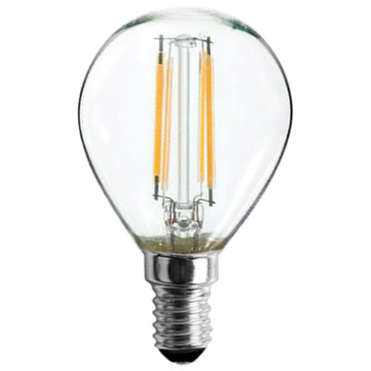 Sunlite 81127 LED Filament G16.5 Globe 3-Watt (40 Watt Equivalent) Clear Dimmable Light Bulb, 5000K - Super White