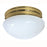 Sunlite 8" Energy Saving Mushroom Style Fixture, Polished Brass Finish, White Glass
