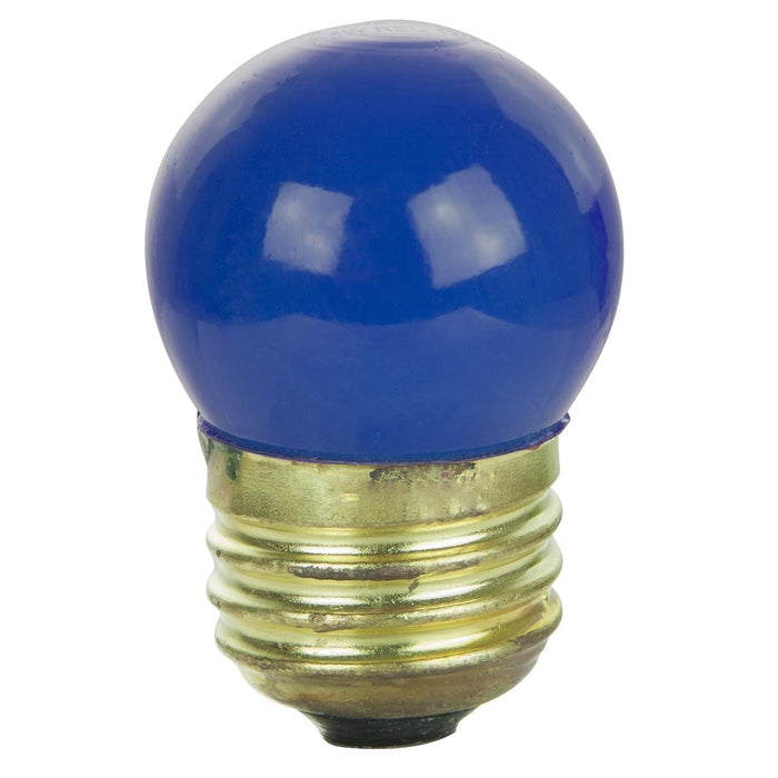 Sunlite 7.5 Watt S11 Colored Indicator, Medium Base, Ceramic Blue