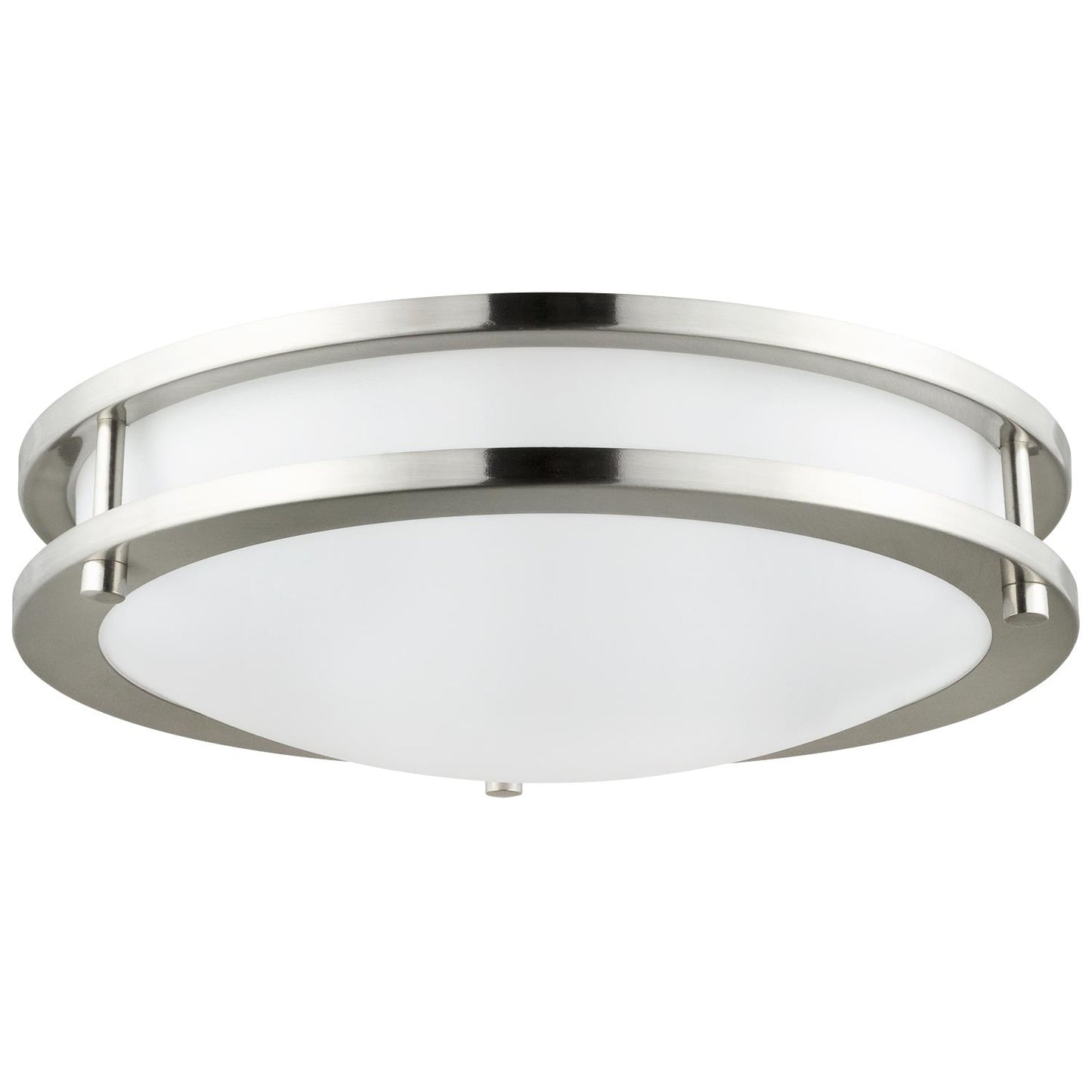 Sunlite LFX/DCO/14/17W/SN/ES/DIM/30K LED 17W (100 Equivalent) 14" Decorative Oval Brushed Nickel Ceiling Light Fixtures, 120° Dimmable 3000K Warm White Light