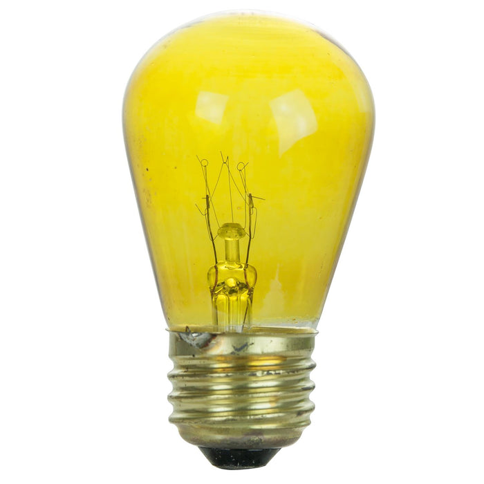 Sunlite 11 Watt S14 Colored Sign, Medium Base, Transparent Yellow