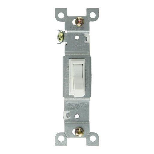 Sunlite E505 On/Off Grounded Toggle Switch, White