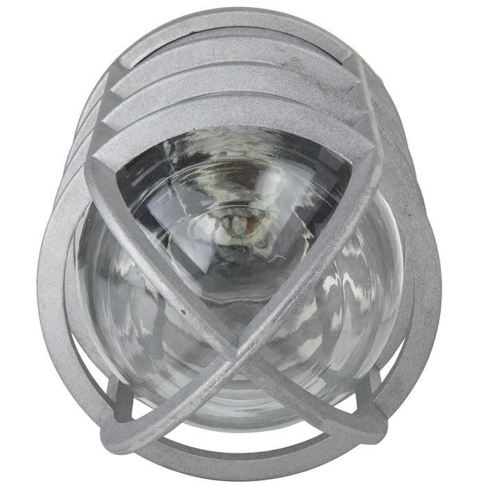 Sunlite Ceiling Mount Vaporproof Industrial Fixture, Metallic Finish, Clear Glass, 1/2 Piping