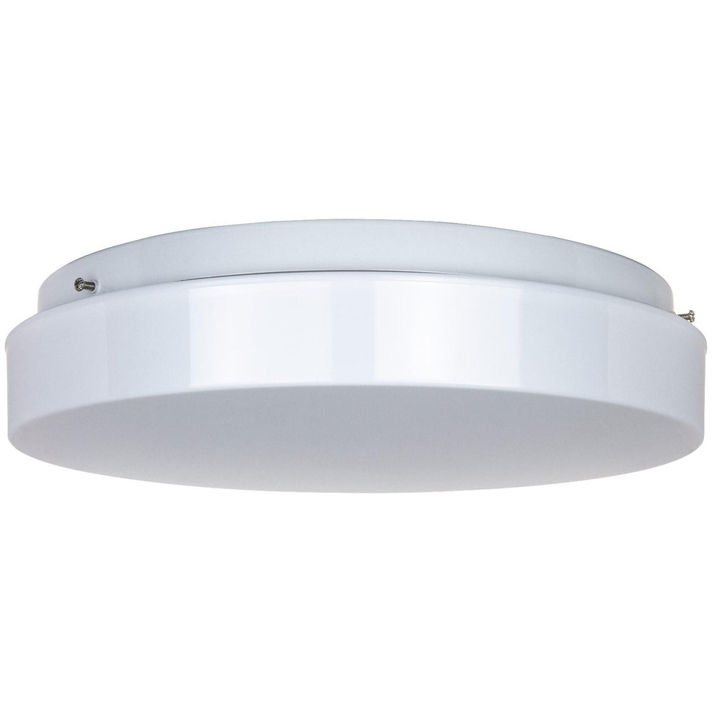 14" 2 23W GU24 Lamp Fluorescent Circline Fixture, White Finish, White Lens