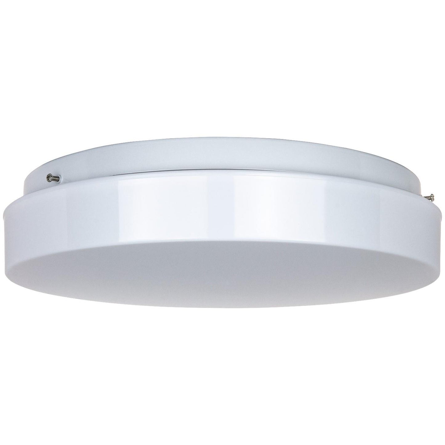 14" 2 Lamp Fluorescent Circline Fixture, White Finish, White Lens