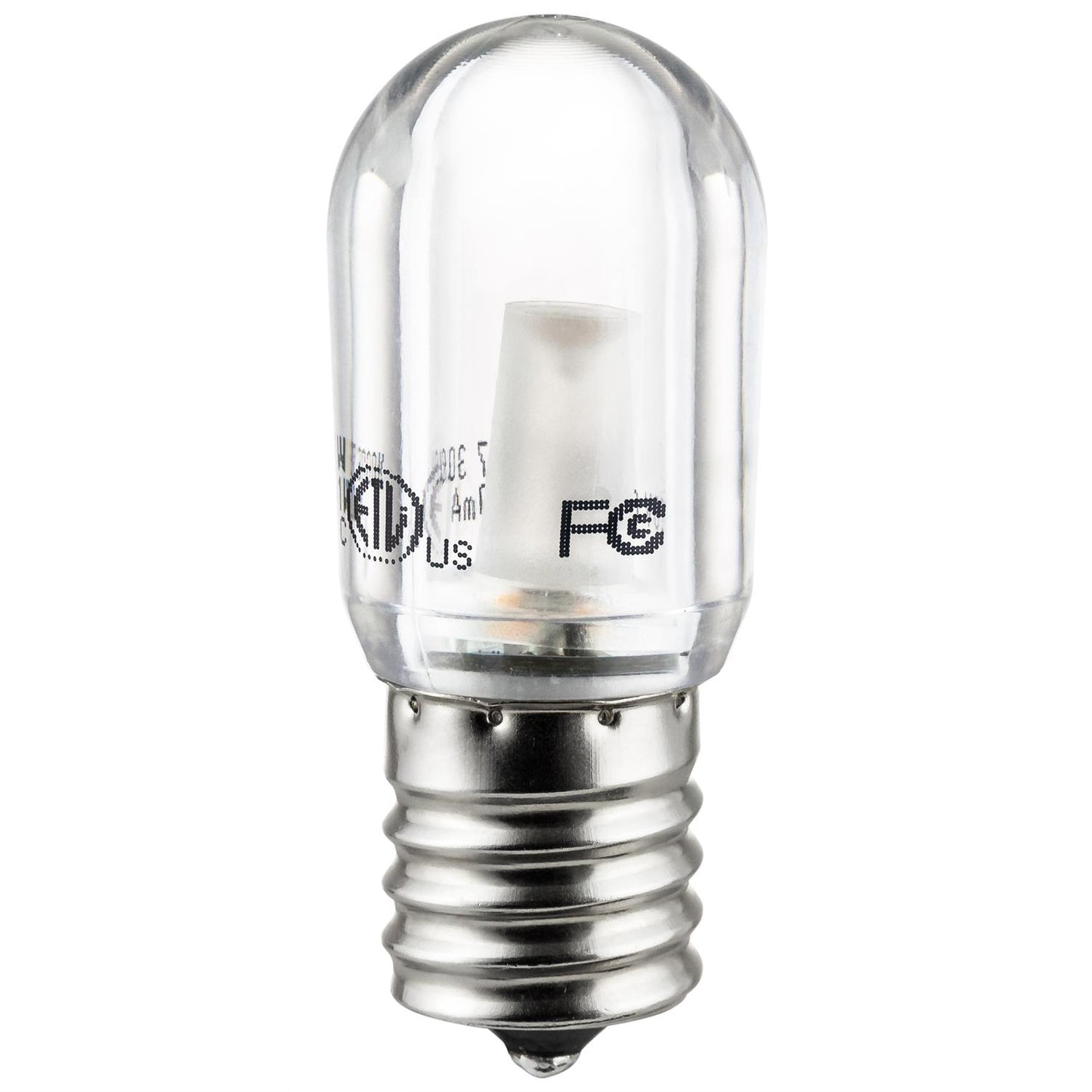Sunlite T7/LED/CL/1W/27K/E17/CD 1 Watt T7 Lamp Intermediate (E17) Base Warm White