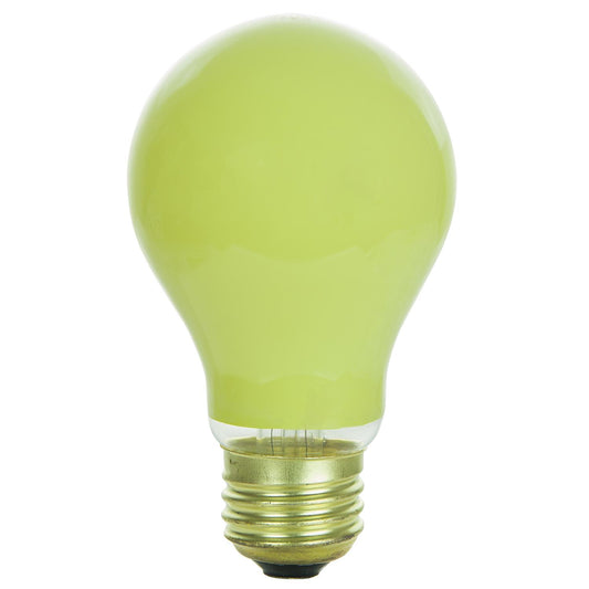 Sunlite 40 Watt A19 Colored, Medium Base, Ceramic Yellow