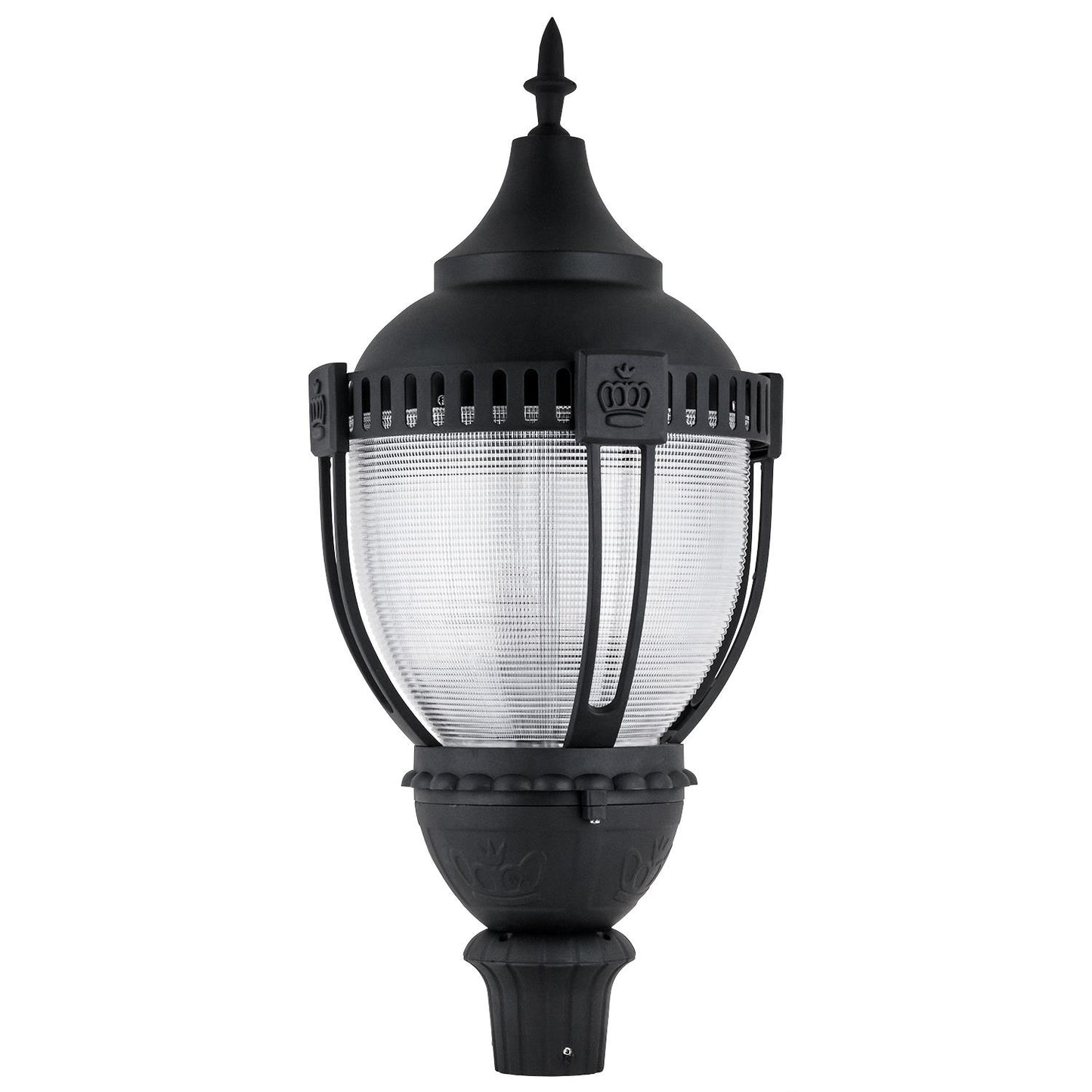 Sunlite 49186-SU LED Decorative Acorn Pole-Top  Commercial Outdoor Fixture, Dimmable, Frosted Black Finish, 8720 Lumens, 120-277 V, 80 Watt , 50K - Super White