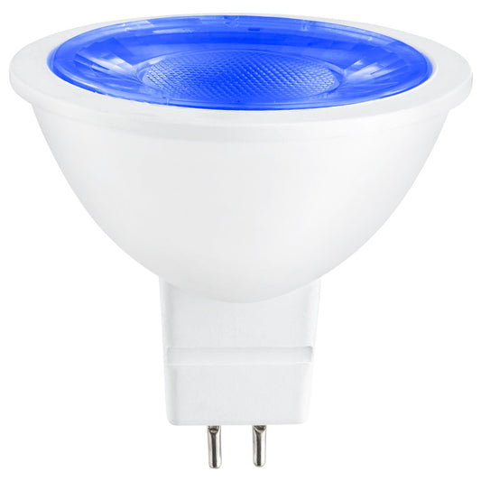 Sunlite MR16 Blue LED Bulb, 12 Volt, 3 Watt, 90 Lumens, GU5.3 Base, 30,000 Hour Long Life, 25W Equivalent, Energy Saving, Cool Touch