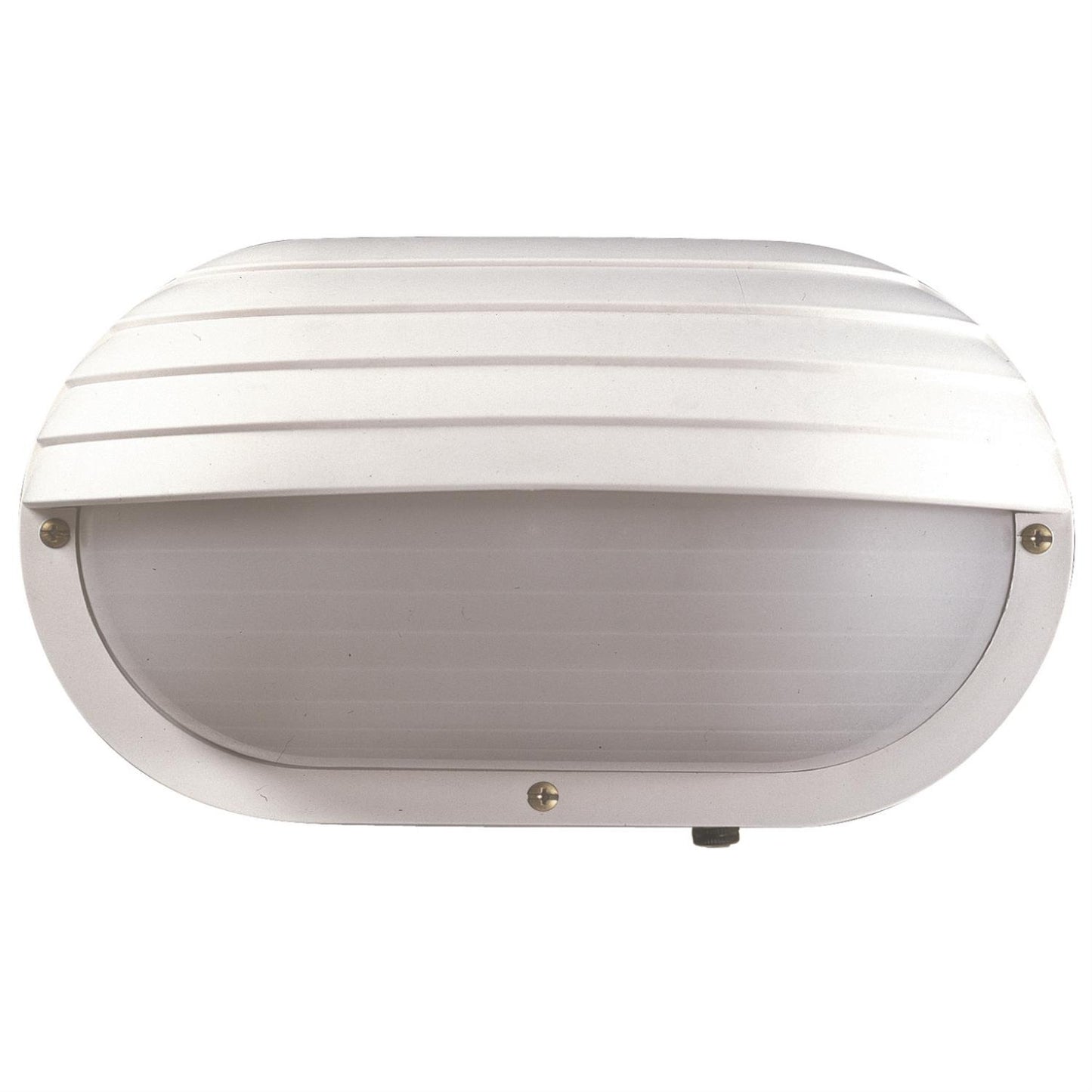Sunlite Decorative Outdoor Energy Saving Eurostyle Oblong Hooded Fixture, White Finish, Frosted Lens