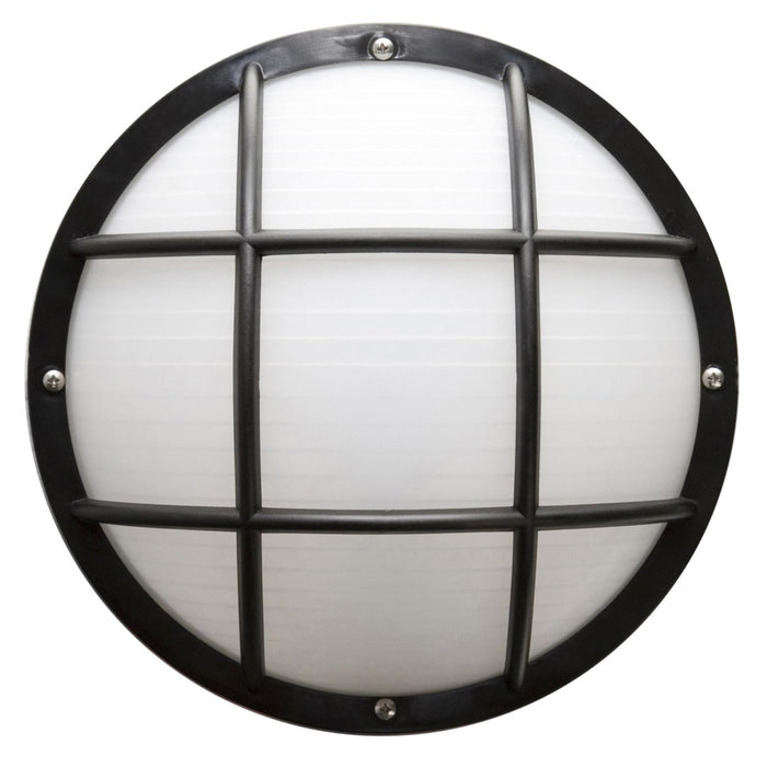 Sunlite Decorative Outdoor Eurostyle Grid Fixture, Black Finish, Frosted Lens