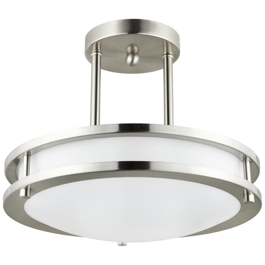 Sunlite 12" 15 Watt 120 Volt Decorative Band Trim Fixture, Brushed Nickel Finish, Acrylic Lens, Energy Star Dimmable