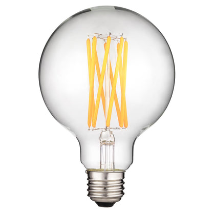 Sunlite 80601 LED Filament G30 Globe 8-Watt (100 Watt Equivalent) Clear Dimmable Light Bulb, 2700K - Warm White