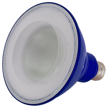 Sunlite LED PAR38 Blue Floodlight Bulb, 8W (25W Equivalent), Medium (E26) Base, Indoor, Outdoor, Wet Location, 25,000 Hour Lifespan, UL Listed
