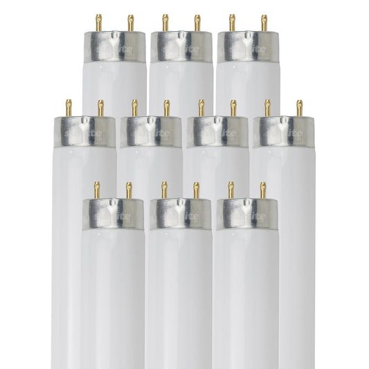 Sunlite F25T8/SP841/10PK 25 Watt T8 High Performance Straight Tube Medium Bi-Pin (G13) Base, 4100K Cool White, 10 Pack