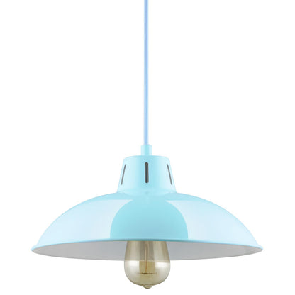 Sunlite CF/PD/V/BB Baby Blue Vega Residential Ceiling Pendant Light Fixtures With Medium (E26) Base