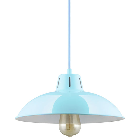 Sunlite CF/PD/V/BB Baby Blue Vega Residential Ceiling Pendant Light Fixtures With Medium (E26) Base