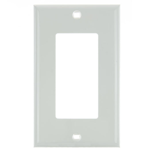 Sunlite E301/W 1 Gang Decorative Switch and Receptacle Plate, White