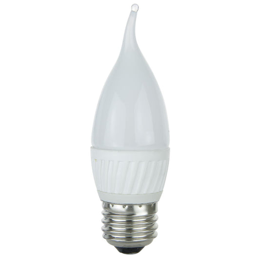 Sunlite Flame Tip Chandelier, 320 Lumens, Medium Base Light Bulb, Warm White