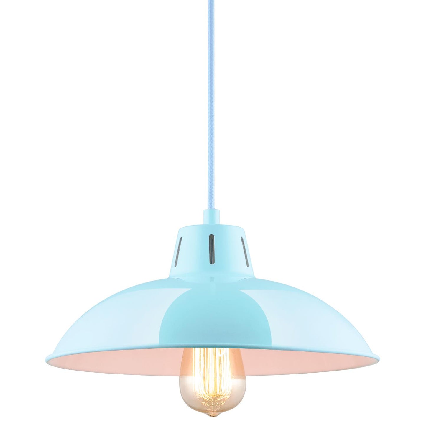 Sunlite CF/PD/V/BB Baby Blue Vega Residential Ceiling Pendant Light Fixtures With Medium (E26) Base