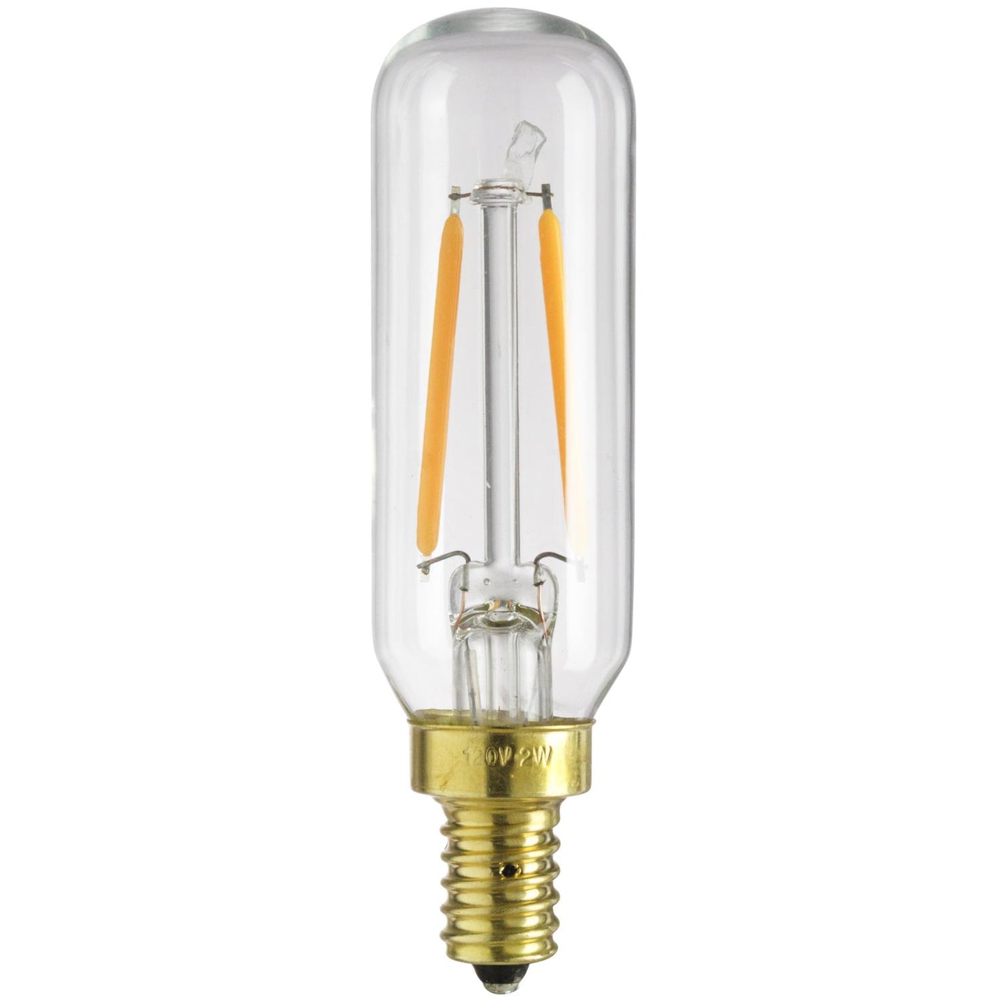 Sunlite LED Vintage T8 2W Light Bulb Candelabra (E12) Base, Warm White