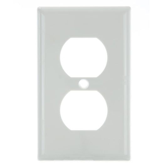 Sunlite E211/W 1 Gang Duplex Receptacle Plate, White