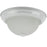 Sunlite 11" Decorative Dome Ceiling Fixture, Smooth White Finish, Frosted Glass