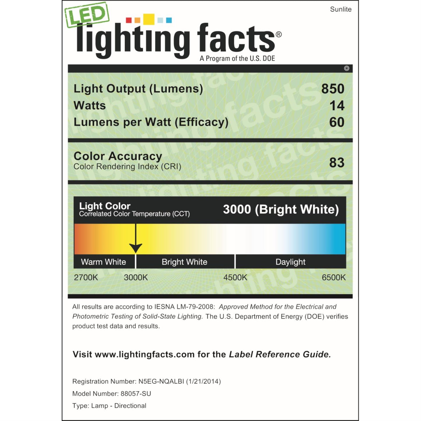 Sunlite LED PAR30 Reflector Outdoor Series 14W (75W Equivalent) Light Bulb Medium (E26) Base, Warm White