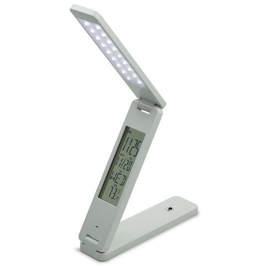 Sunlite CAL/LED/TL LED Foldable Table Lamp with Calendar, Rechargeable, Touch Dimmer