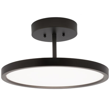 Sunlite 15-Inch LED Semi Flush Ceiling Fixture, 30 Watts, 120 Volts, 1950 Lumen, Dimmable, Oil Rubbed Bronze Finish, 50,000 Hour Life Span, ETL Listed, 3000K - Warm White