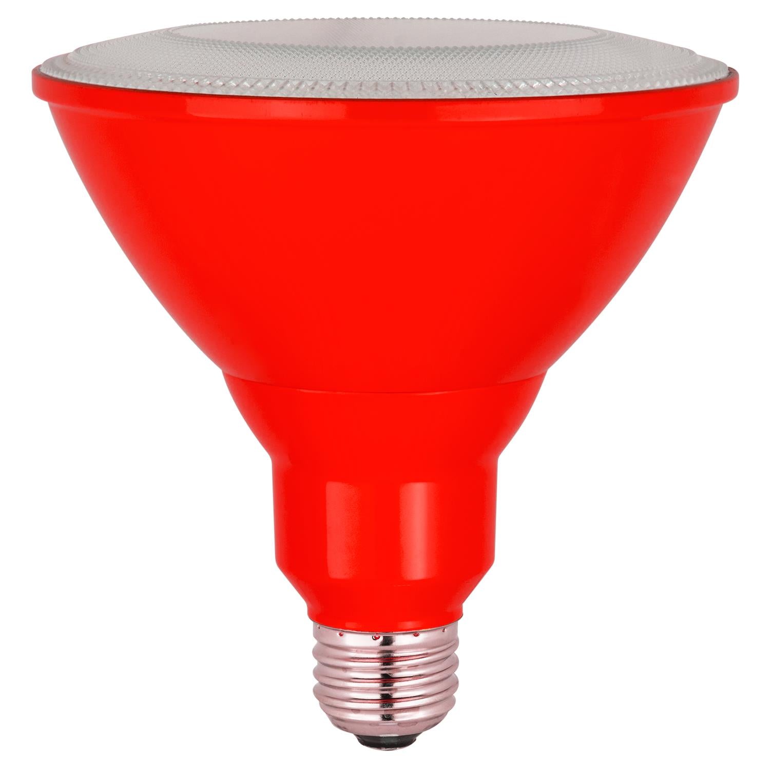 Weatherproof Led R38 Sunlite LED PAR38 Red Floodlight Bulb, 8W (25W Equal), Medium (E26 ...