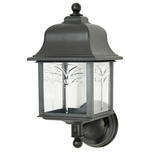 Sunlite Decorative Outdoor Orchid Up Fixture, Black Finish, Clear Lens