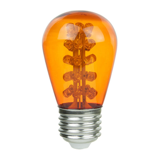 Sunlite LED S14 Colored Sign 1.1W (25W Equivalent) Bulb Medium (E26) Base, Amber