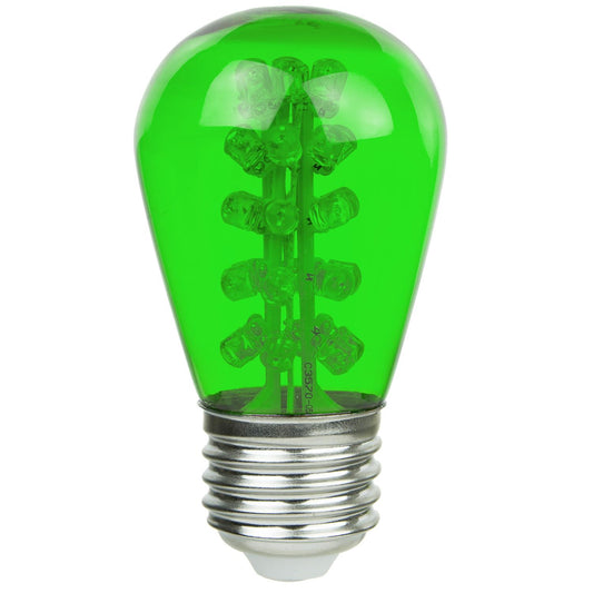 Sunlite LED S14 Colored Sign 0.9W (10W Equivalent) Bulb Medium (E26) Base, Green