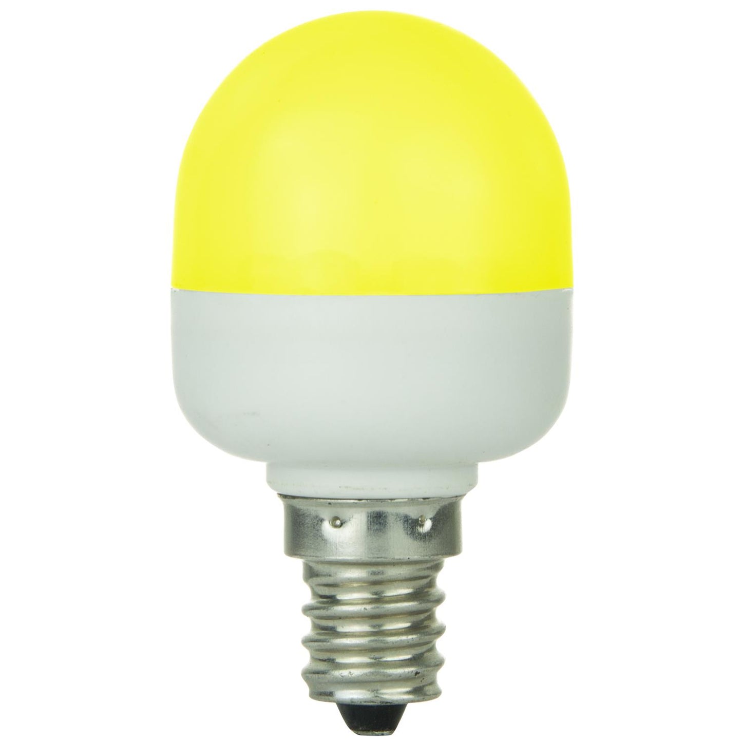 Sunlite T10 Tubular Indicator, Candelabra Base Light Bulb, Yellow