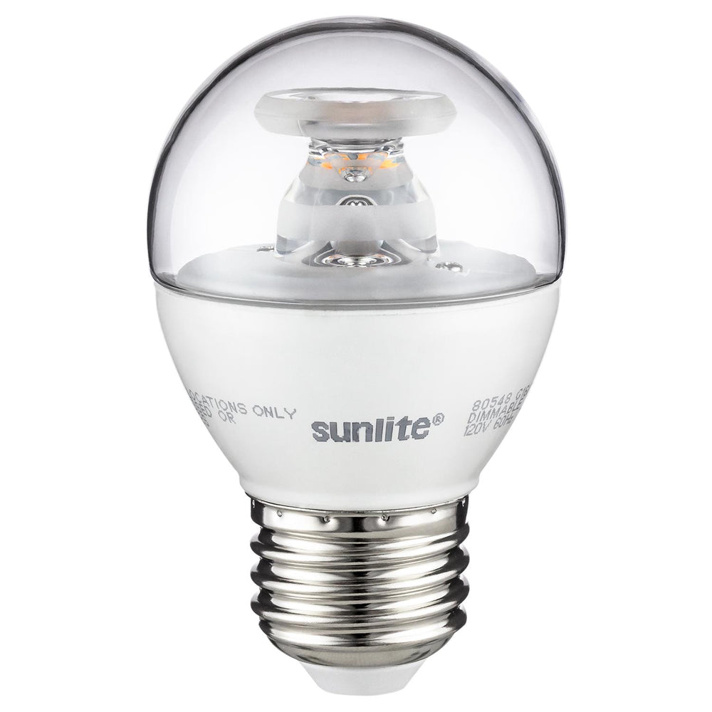 Sunlite LED G16 Globe 7W (60W Equivalent) Light Bulb Medium (E26) Base ...