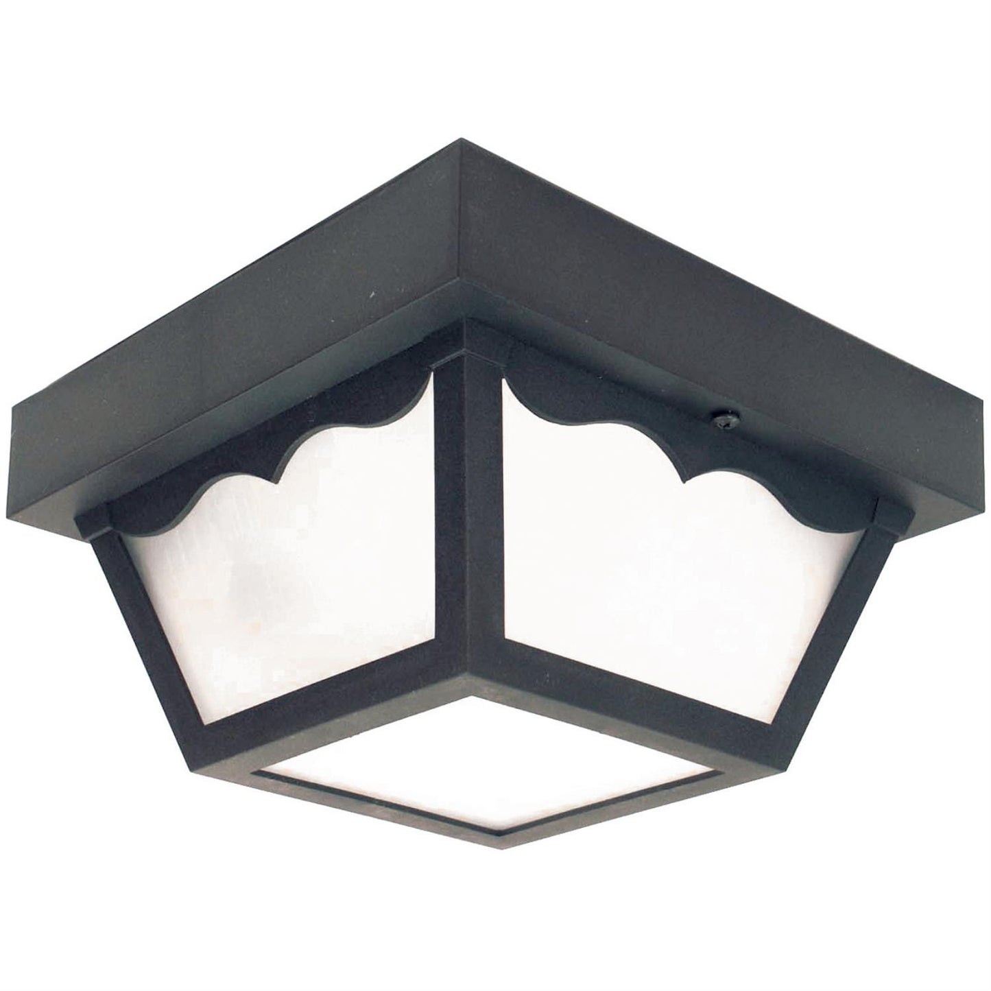 Sunlite Decorative Outdoor Energy Saving Century Collection Fixture, Black Finish, Frosted Lens