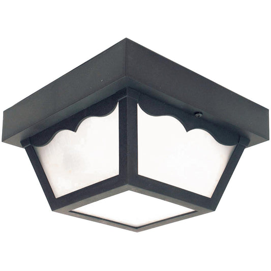 Sunlite Decorative Outdoor Energy Saving Century Collection Fixture, Black Finish, Frosted Lens