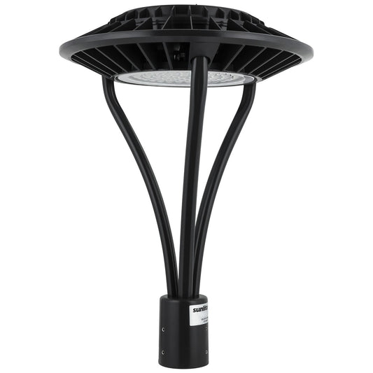 Sunlite 49181-SU LED Circular Pole-Top  Commercial Outdoor Fixture, Dimmable, Frosted Bronze Finish, 8800 Lumens, 120-277 V, 80 Watt , 50K - Super White